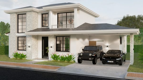 Render exterior 3_ Diseño casa campestre Álamos