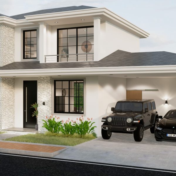 Render exterior 3_ Diseño casa campestre Álamos
