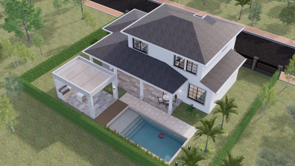 Render exterior 5_ Diseño casa campestre Álamos