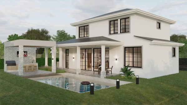 Render exterior 6_ Diseño casa campestre Álamos