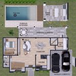 Render interior planta primer piso_ Diseño casa campestre Álamos