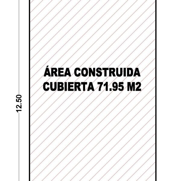 Análisis de área, segundo piso, Diseño casa moderna unifamiliar 6x14
