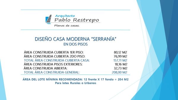 Descripción del proyecto_ Diseño casa moderna Serrania