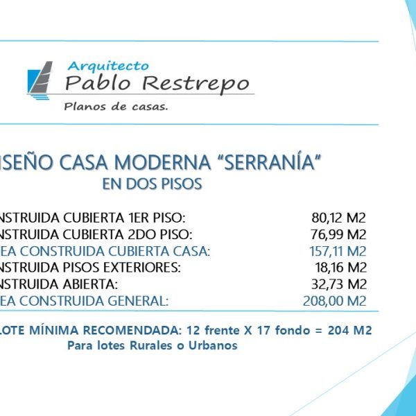Descripción del proyecto_ Diseño casa moderna Serrania