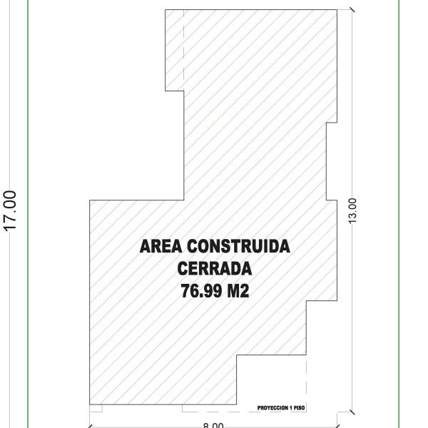 Esquema de áreas segundo piso_ Diseño casa moderna Serrania