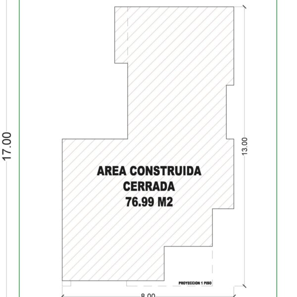 Esquema de áreas segundo piso_ Diseño casa moderna Serrania