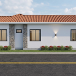 Render exterior 1_ Diseño casa pequeña El Oasis