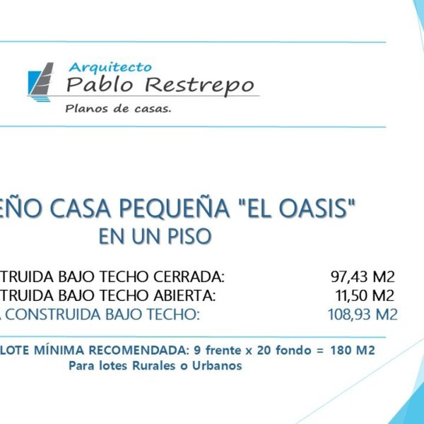Descripción del proyecto_ Diseño casa pequeña El Oasis